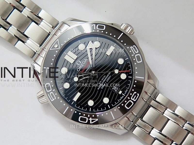 Seamaster Diver 300M Black Ceramic Bezel V4 VSF 1:1 Best Edition Black Dial On SS Bracelet Super Clone Asian 8800