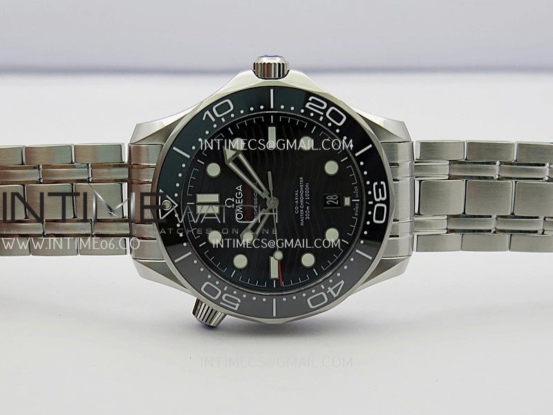 Seamaster Diver 300M Black Ceramic Bezel V4 VSF 1:1 Best Edition Black Dial On SS Bracelet Super Clone Asian 8800