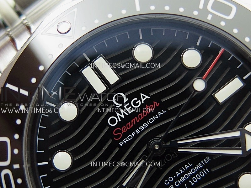 Seamaster Diver 300M Black Ceramic Bezel V4 VSF 1:1 Best Edition Black Dial On SS Bracelet Super Clone Asian 8800