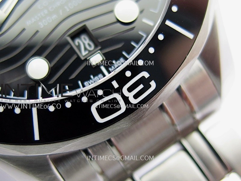 Seamaster Diver 300M Black Ceramic Bezel V4 VSF 1:1 Best Edition Black Dial On SS Bracelet Super Clone Asian 8800
