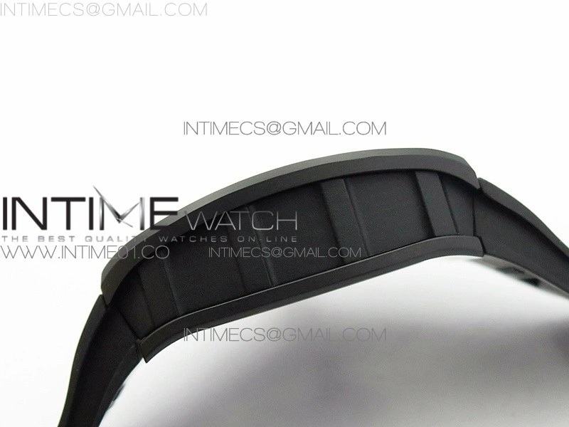 RM055 Real Ceramic Case KVF Best Edition Skeleton Dial RG Crown on Black Rubber Strap MIYOTA8215