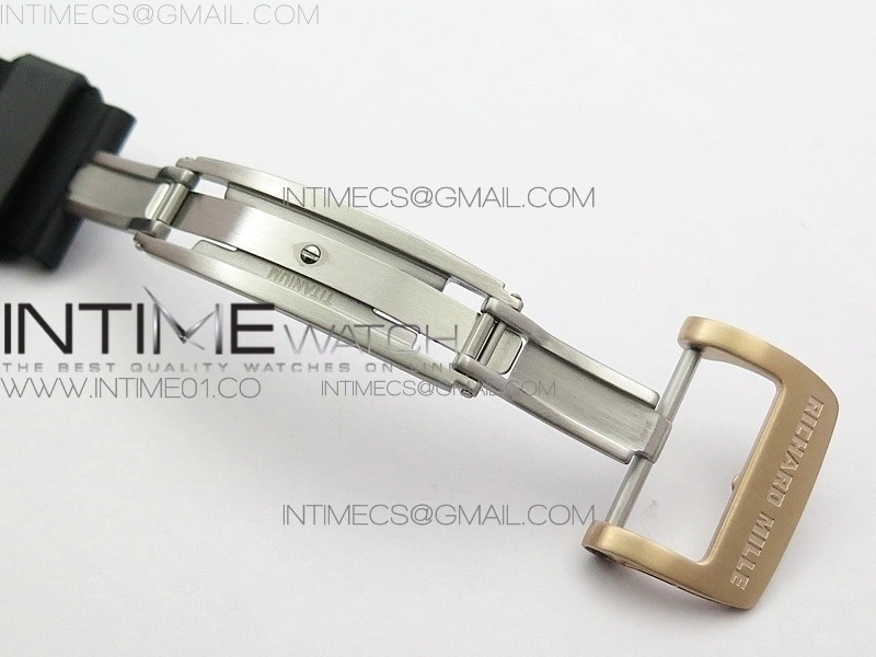 RM055 Real Ceramic Case KVF Best Edition Skeleton Dial RG Crown on Black Rubber Strap MIYOTA8215