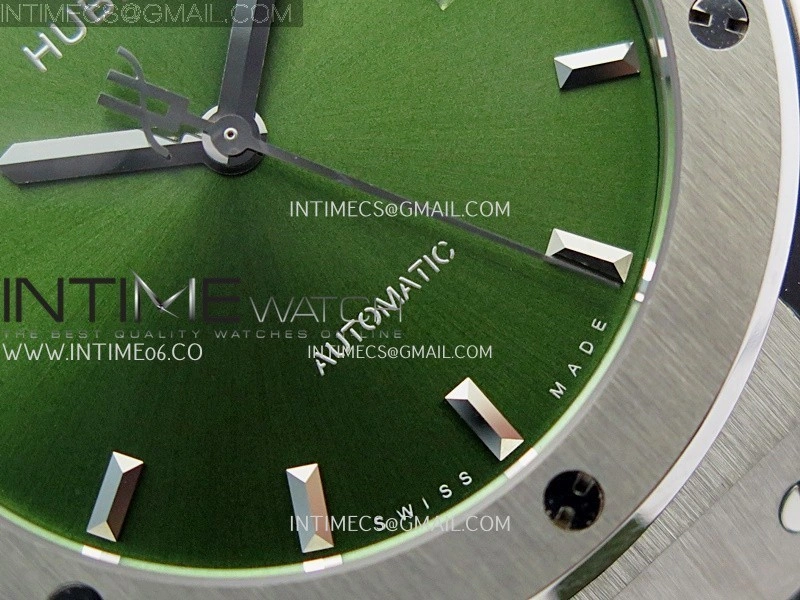Classic Fusion 42mm Titanium JJZF 1:1 V2 Best Edition Green Dial On Green Rubber Strap