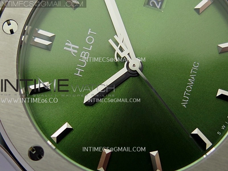 Classic Fusion 42mm Titanium JJZF 1:1 V2 Best Edition Green Dial On Green Rubber Strap