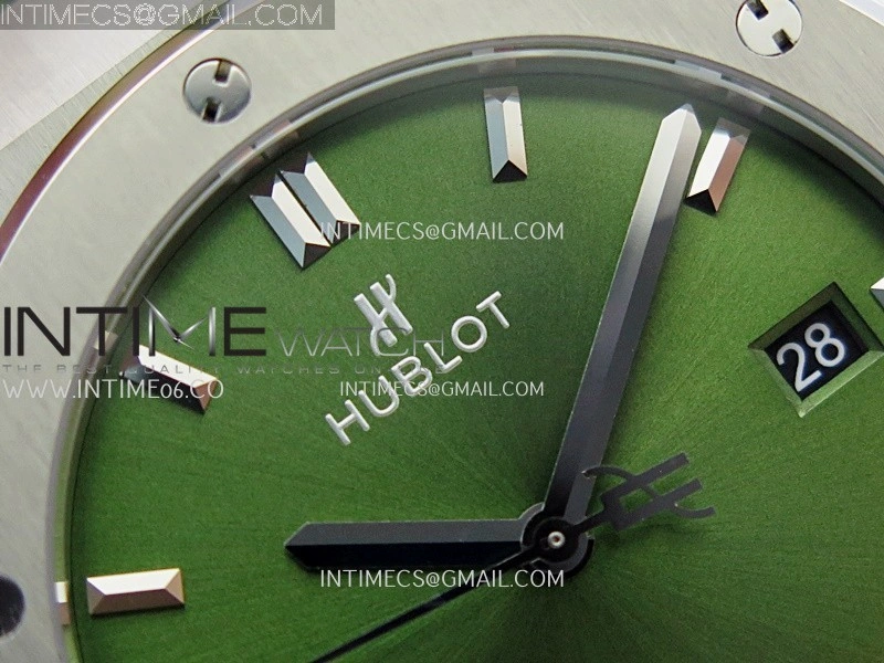 Classic Fusion 42mm Titanium JJZF 1:1 V2 Best Edition Green Dial On Green Rubber Strap