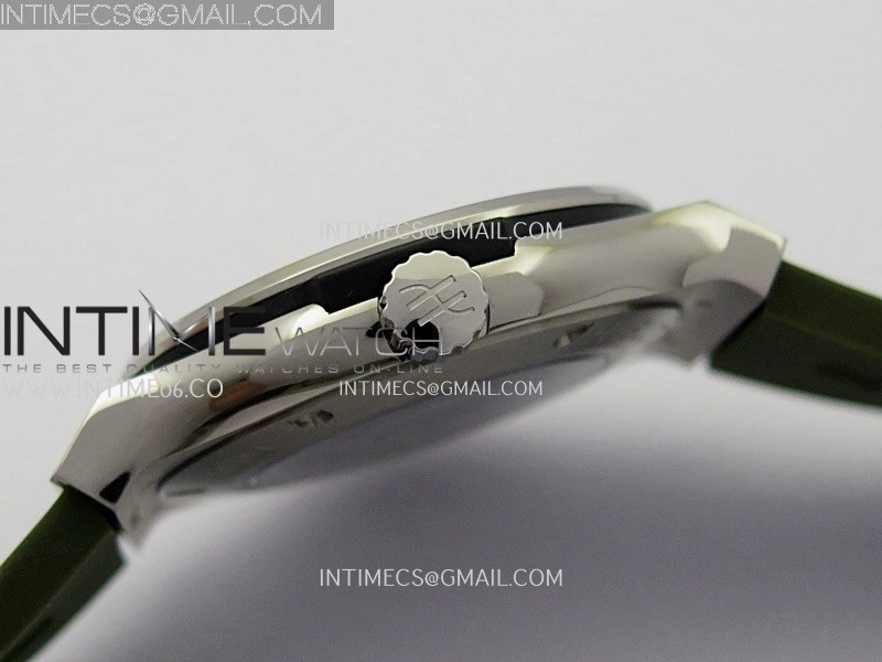 Classic Fusion 42mm Titanium JJZF 1:1 V2 Best Edition Green Dial On Green Rubber Strap