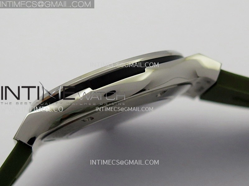Classic Fusion 42mm Titanium JJZF 1:1 V2 Best Edition Green Dial On Green Rubber Strap