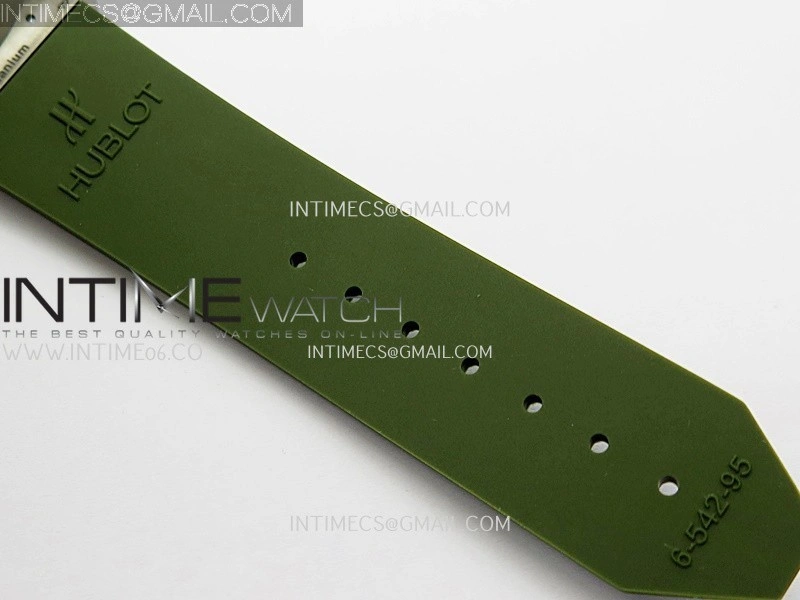 Classic Fusion 42mm Titanium JJZF 1:1 V2 Best Edition Green Dial On Green Rubber Strap
