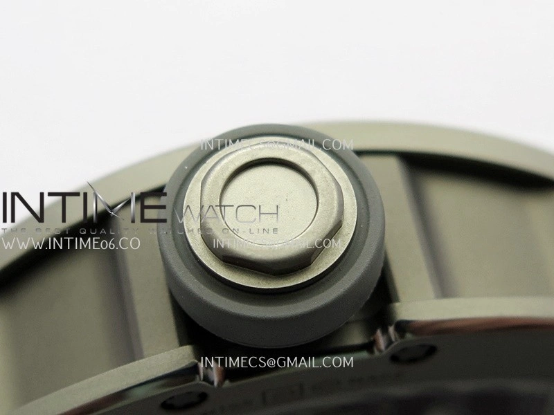 RM055 Gray Ceramic Umi Office 1:1 Best Edition Skeleton Dial Black Rubber Strap RMUL2 Super Clone