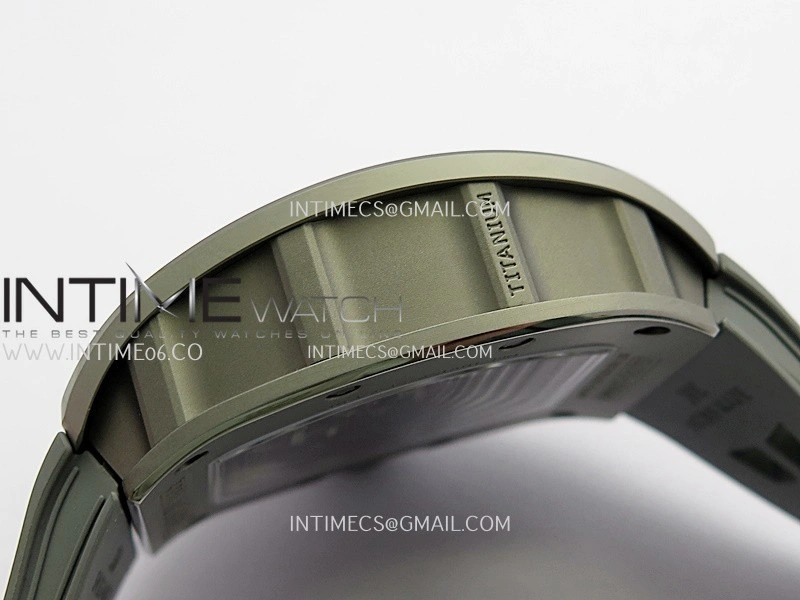 RM055 Gray Ceramic Umi Office 1:1 Best Edition Skeleton Dial Black Rubber Strap RMUL2 Super Clone