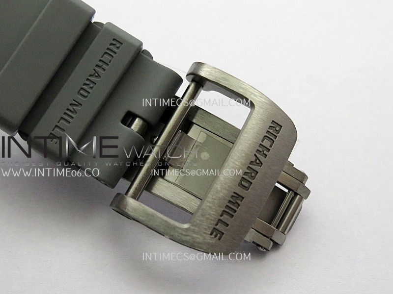 RM055 Gray Ceramic Umi Office 1:1 Best Edition Skeleton Dial Black Rubber Strap RMUL2 Super Clone