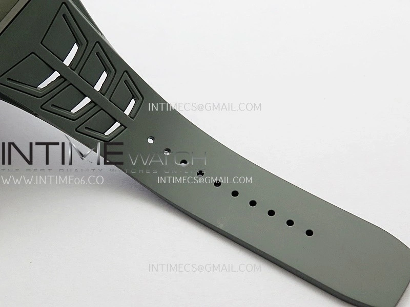 RM055 Gray Ceramic Umi Office 1:1 Best Edition Skeleton Dial Black Rubber Strap RMUL2 Super Clone