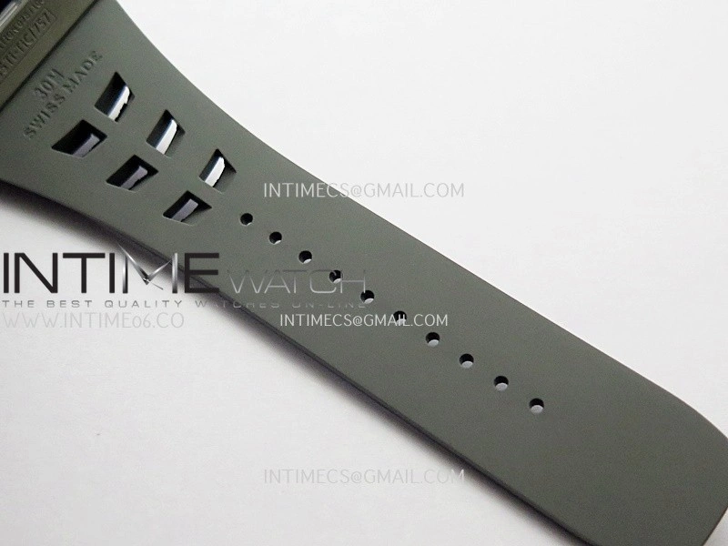 RM055 Gray Ceramic Umi Office 1:1 Best Edition Skeleton Dial Black Rubber Strap RMUL2 Super Clone