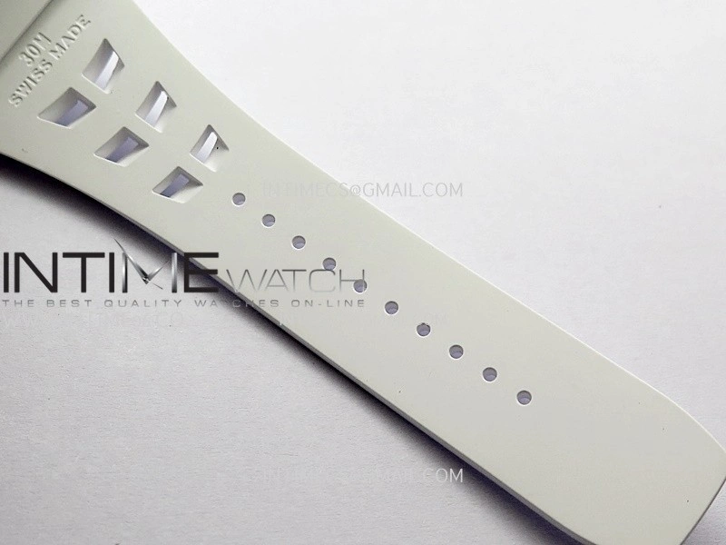 RM055 White Ceramic Umi Office 1:1 Best Edition Skeleton Dial White Rubber Strap RMUL2 Super Clone