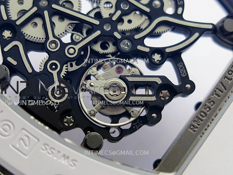 RM055 White Ceramic Umi Office 1:1 Best Edition Skeleton Dial White Rubber Strap RMUL2 Super Clone