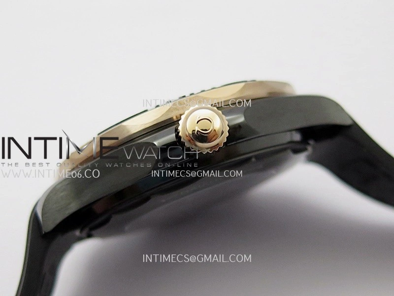 Seamaster Diver 300M Black Ceramic RG ORF 1:1 Best Edition Black Dial On Black Rubber Strap Super Clone Asian 8806