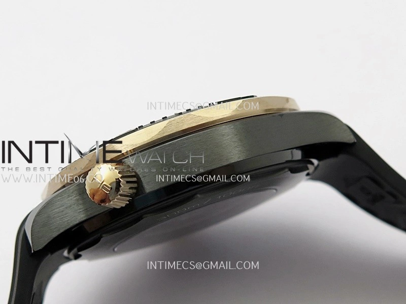 Seamaster Diver 300M Black Ceramic RG ORF 1:1 Best Edition Black Dial On Black Rubber Strap Super Clone Asian 8806
