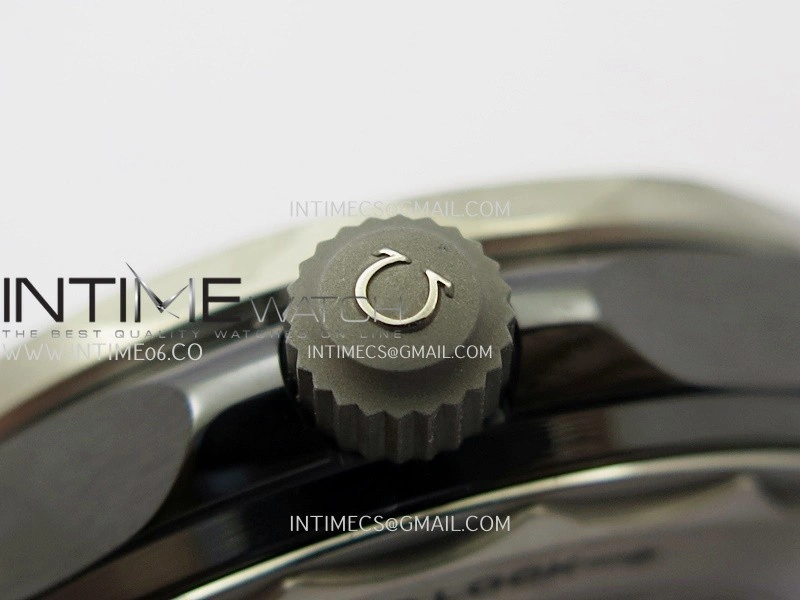 Seamaster Diver 300M Black Ceramic SS ORF 1:1 Best Edition Black Dial On Black Rubber Strap Super Clone Asian 8806