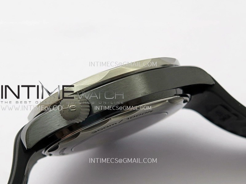 Seamaster Diver 300M Black Ceramic SS ORF 1:1 Best Edition Black Dial On Black Rubber Strap Super Clone Asian 8806