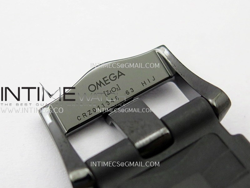 Seamaster Diver 300M Black Ceramic SS ORF 1:1 Best Edition Black Dial On Black Rubber Strap Super Clone Asian 8806