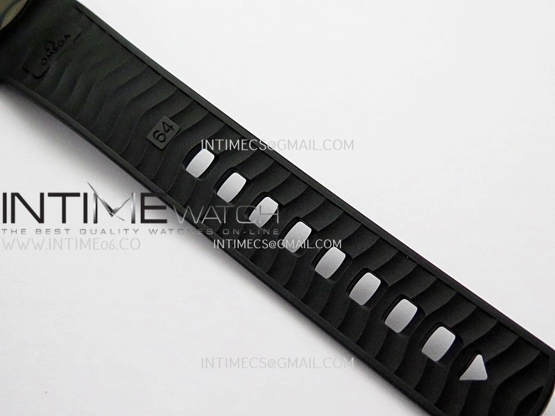 Seamaster Diver 300M Black Ceramic SS ORF 1:1 Best Edition Black Dial On Black Rubber Strap Super Clone Asian 8806