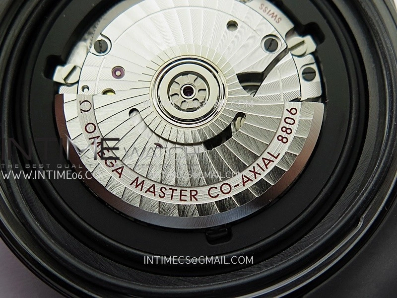 Seamaster Diver 300M Black Ceramic SS ORF 1:1 Best Edition Black Dial On Black Rubber Strap Super Clone Asian 8806