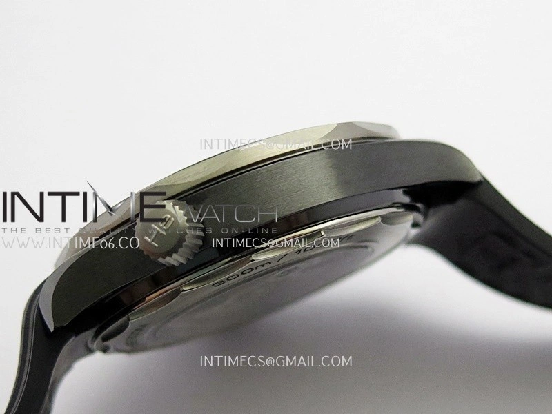 Seamaster Diver 300M Black Ceramic SS VSF 1:1 Best Edition Black Dial On Black Rubber Strap Super Clone Asian 8806