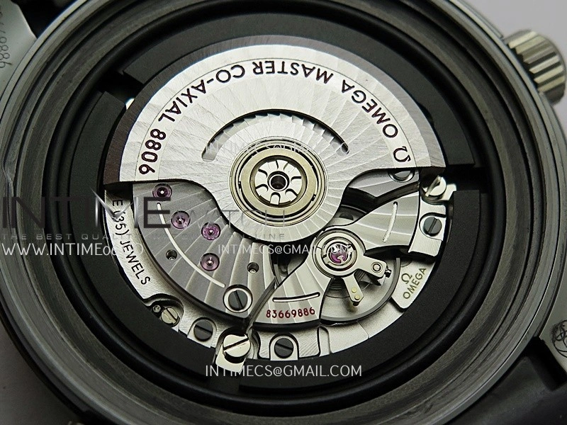 Seamaster Diver 300M Black Ceramic SS VSF 1:1 Best Edition Black Dial On Black Rubber Strap Super Clone Asian 8806