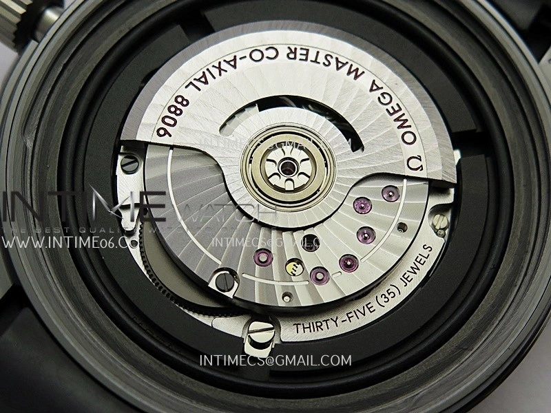 Seamaster Diver 300M Black Ceramic SS VSF 1:1 Best Edition Black Dial On Black Rubber Strap Super Clone Asian 8806