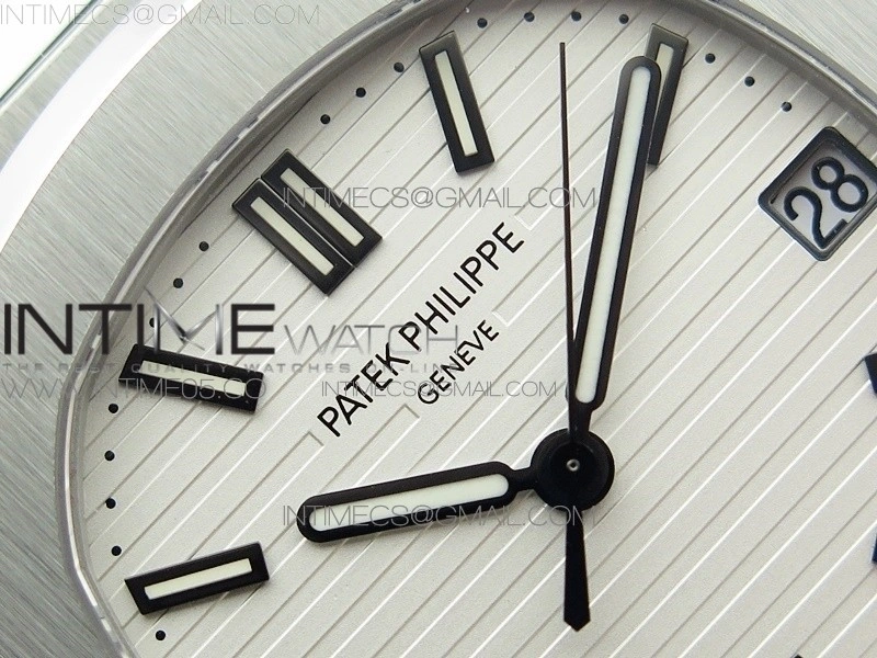 Nautilus Jumbo 5711 Super Replication PPF V4 1:1 Best Edition White Textured Dial on Black Leather Strap PPF324