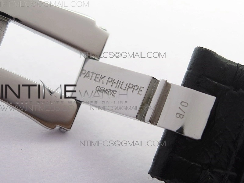 Nautilus Jumbo 5711 Super Replication PPF V4 1:1 Best Edition White Textured Dial on Black Leather Strap PPF324