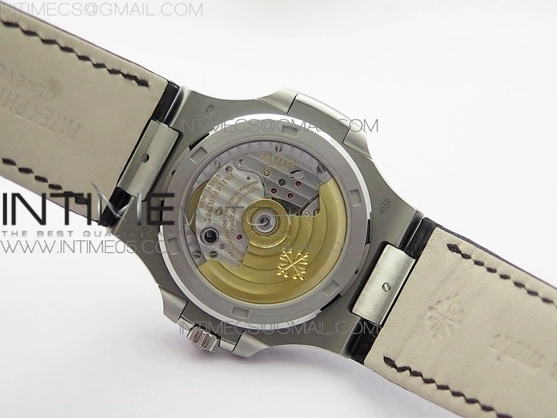 Nautilus Jumbo 5711 Super Replication PPF V4 1:1 Best Edition White Textured Dial on Black Leather Strap PPF324