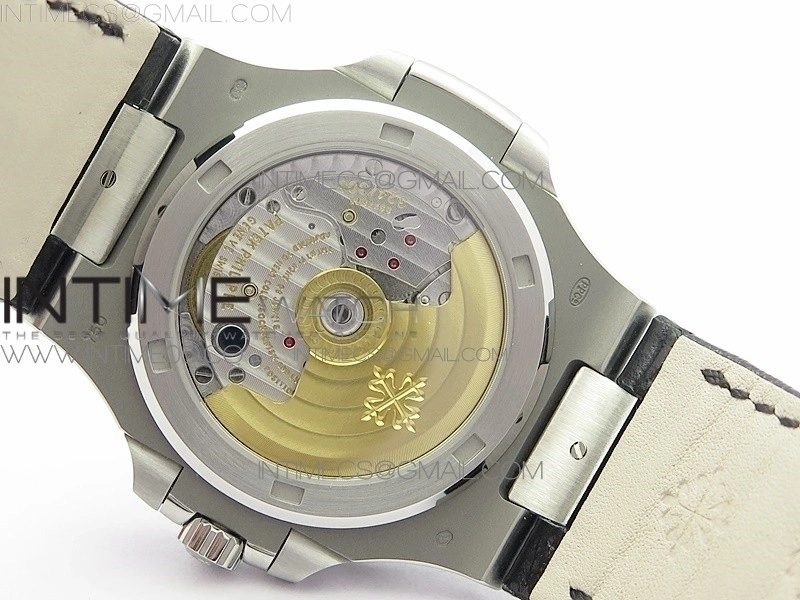 Nautilus Jumbo 5711 Super Replication PPF V4 1:1 Best Edition White Textured Dial on Black Leather Strap PPF324