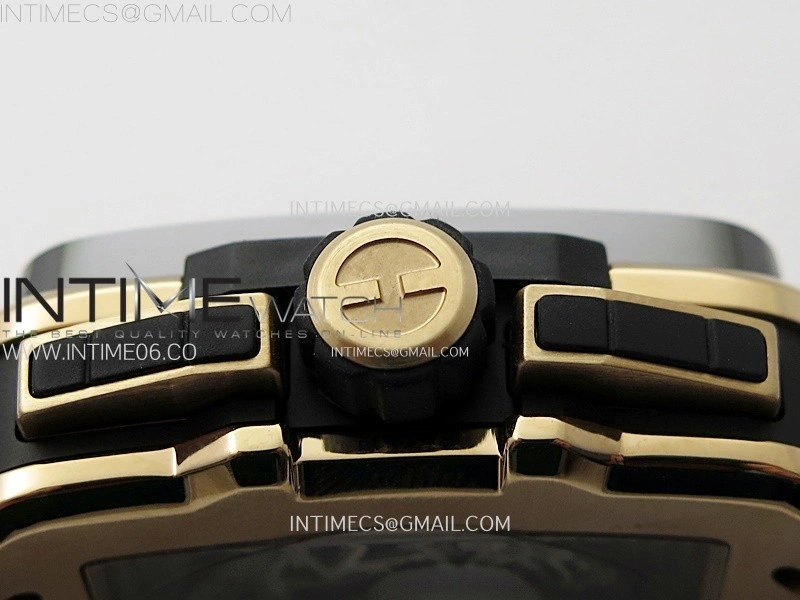 Square Bang Unico 42mm RG Ceramic BBF 1:1 Best Edition Skeleton Dial on Black Rubber Strap A1280