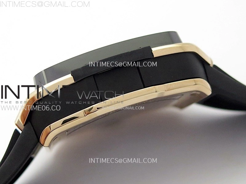 Square Bang Unico 42mm RG Ceramic BBF 1:1 Best Edition Skeleton Dial on Black Rubber Strap A1280