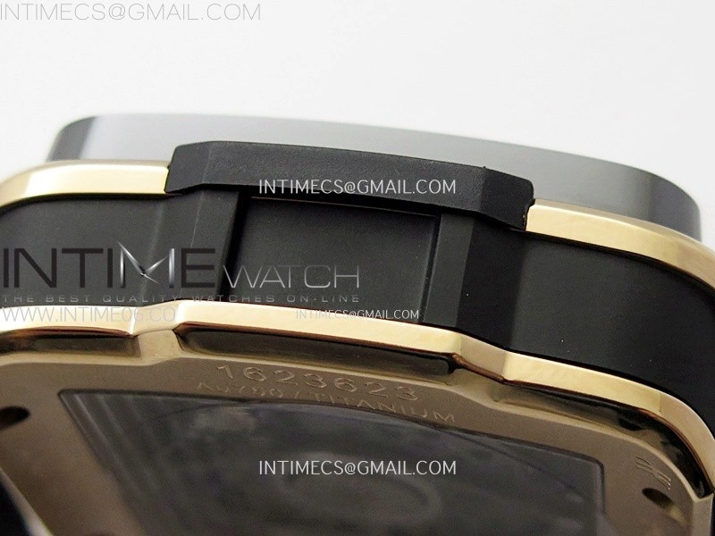 Square Bang Unico 42mm RG Ceramic BBF 1:1 Best Edition Skeleton Dial on Black Rubber Strap A1280