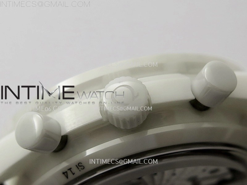 Speedmaster White Side Of The Moon Real White Ceramic N1F 1:1 Best White Dial on Leather Strap A9300
