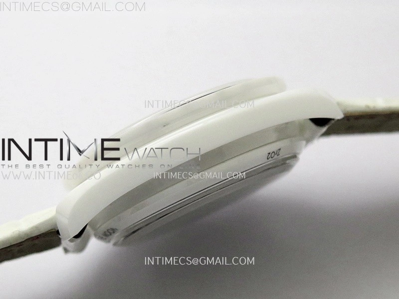 Speedmaster White Side Of The Moon Real White Ceramic N1F 1:1 Best White Dial on Leather Strap A9300