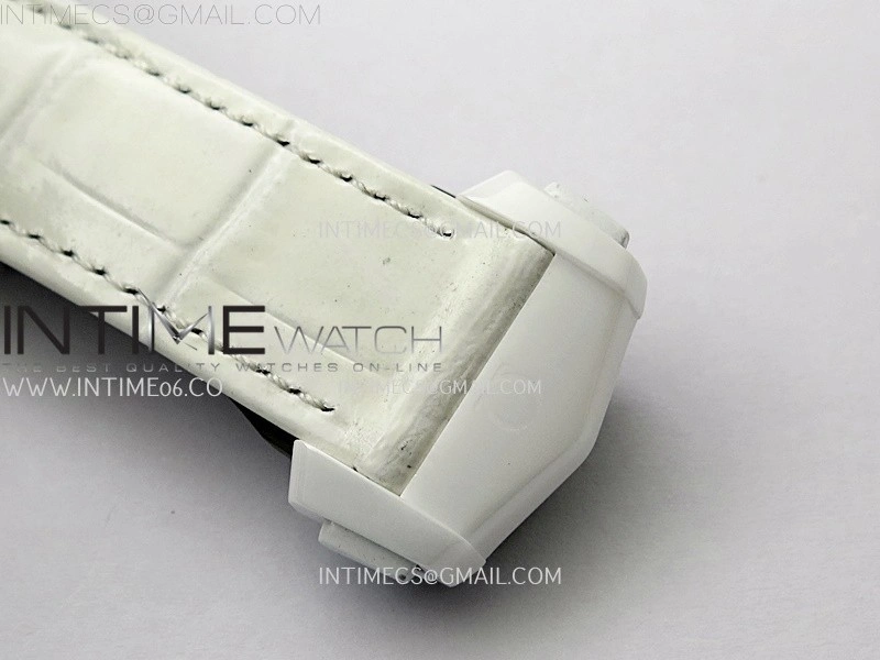 Speedmaster White Side Of The Moon Real White Ceramic N1F 1:1 Best White Dial on Leather Strap A9300