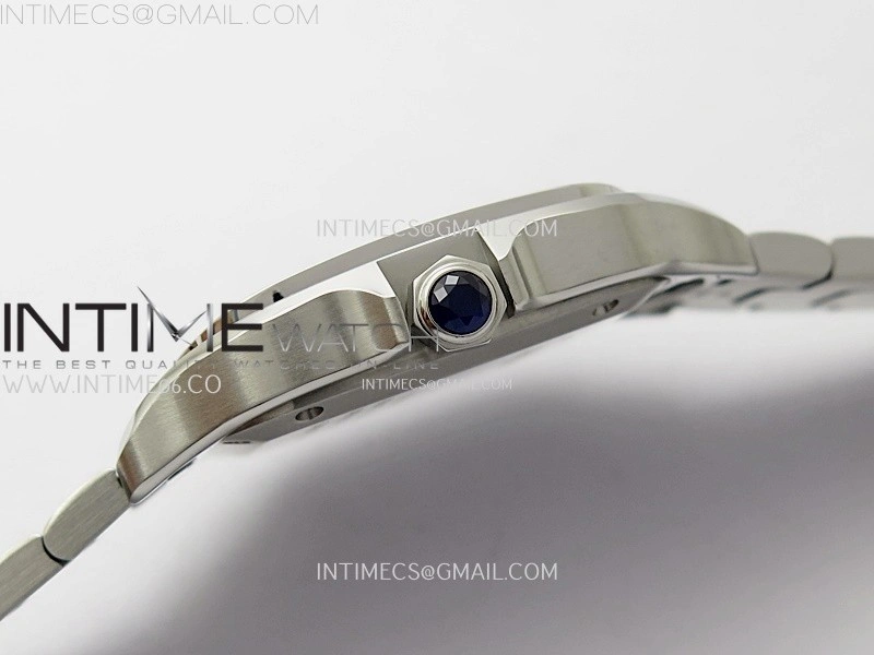 Santos de Cartier 35mm SS BVF 1:1 Best Edition Green Dial on SS SmartLinks Bracelet MIYOTA 9015