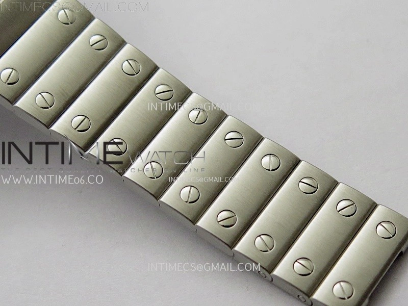 Santos de Cartier 35mm SS BVF 1:1 Best Edition Green Dial on SS SmartLinks Bracelet MIYOTA 9015