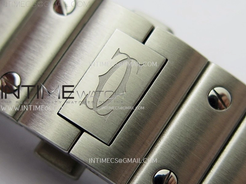 Santos de Cartier 35mm SS BVF 1:1 Best Edition Green Dial on SS SmartLinks Bracelet MIYOTA 9015