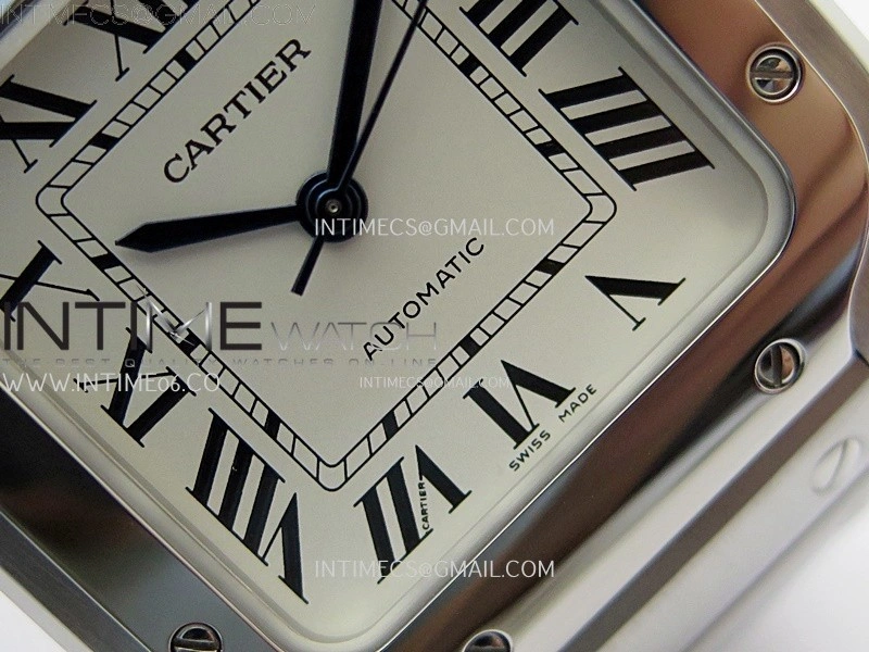 Santos de Cartier 35mm SS BVF 1:1 Best Edition White Dial on SS SmartLinks Bracelet MIYOTA 9015