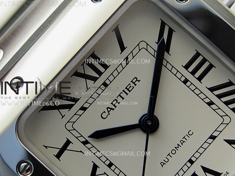Santos de Cartier 35mm SS BVF 1:1 Best Edition White Dial on SS SmartLinks Bracelet MIYOTA 9015