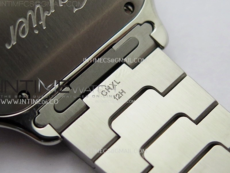 Santos de Cartier 35mm SS BVF 1:1 Best Edition White Dial on SS SmartLinks Bracelet MIYOTA 9015