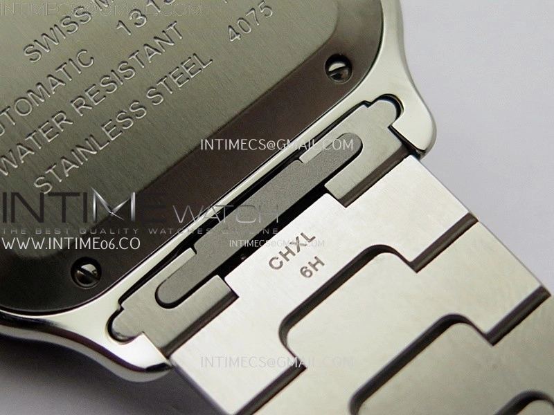 Santos de Cartier 35mm SS BVF 1:1 Best Edition White Dial on SS SmartLinks Bracelet MIYOTA 9015