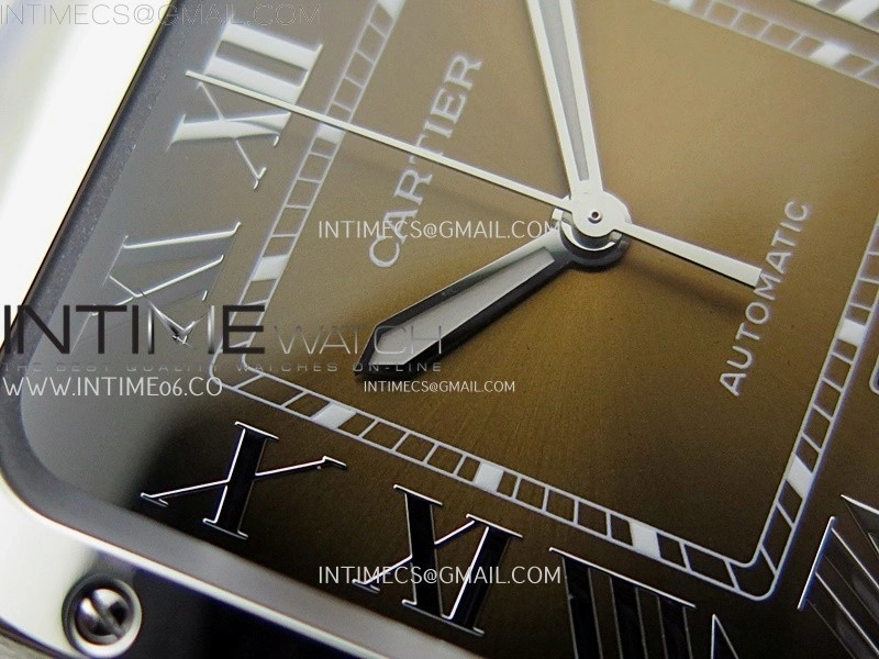 Santos de Cartier 40mm SS BVF 1:1 Best Edition Brown Dial on SS SmartLinks Bracelet MIYOTA 9015