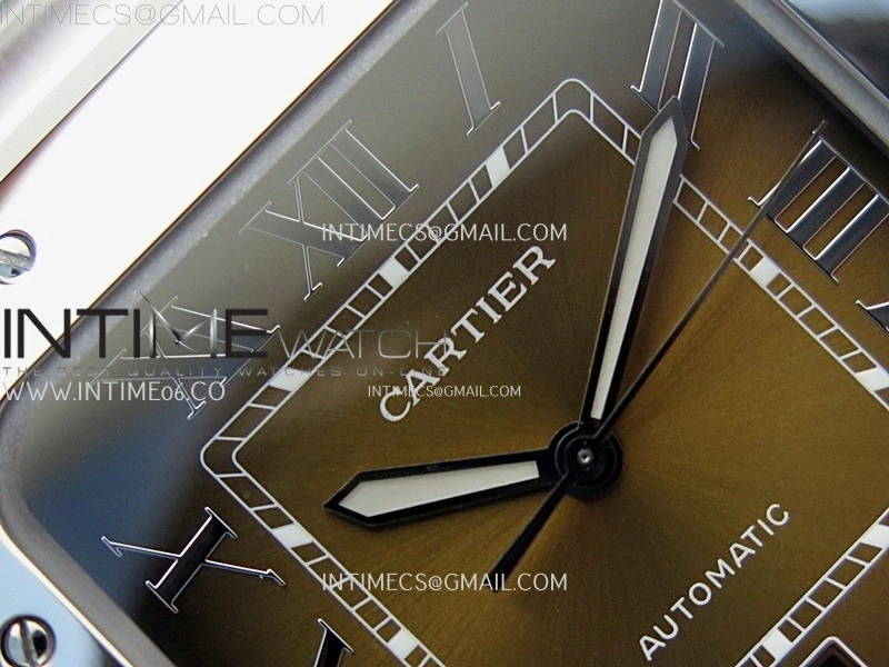 Santos de Cartier 40mm SS BVF 1:1 Best Edition Brown Dial on SS SmartLinks Bracelet MIYOTA 9015