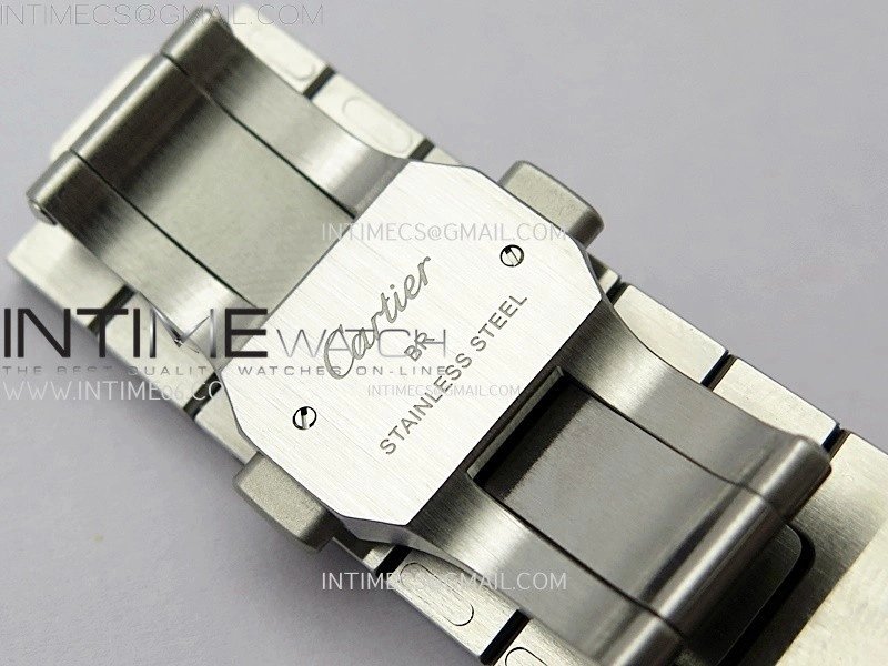 Santos de Cartier 40mm SS BVF 1:1 Best Edition Brown Dial on SS SmartLinks Bracelet MIYOTA 9015