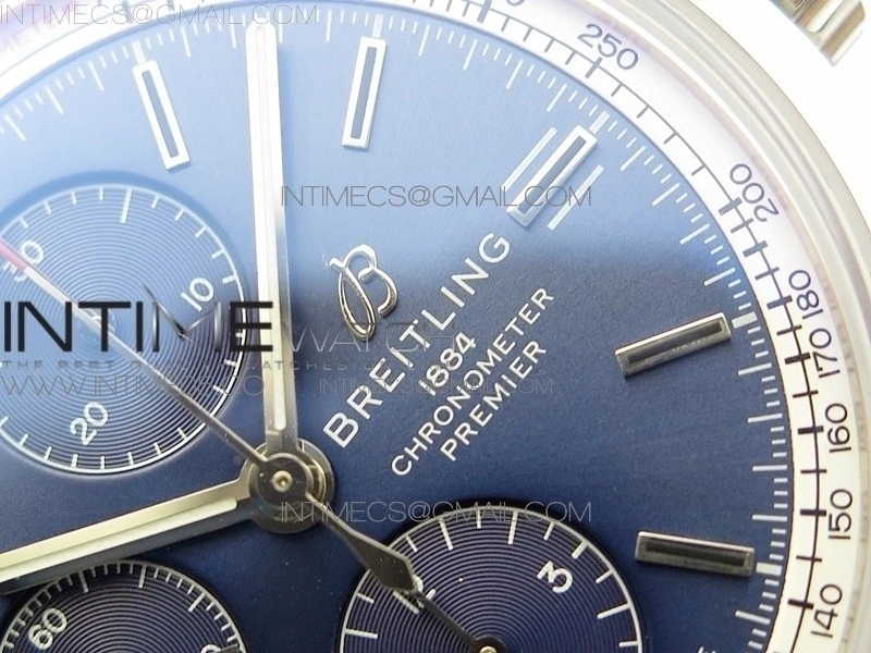 Premier A13315351 SS 42mm BLS 1:1 Best Edition Blue Dial on Brown Leather Strap A7750